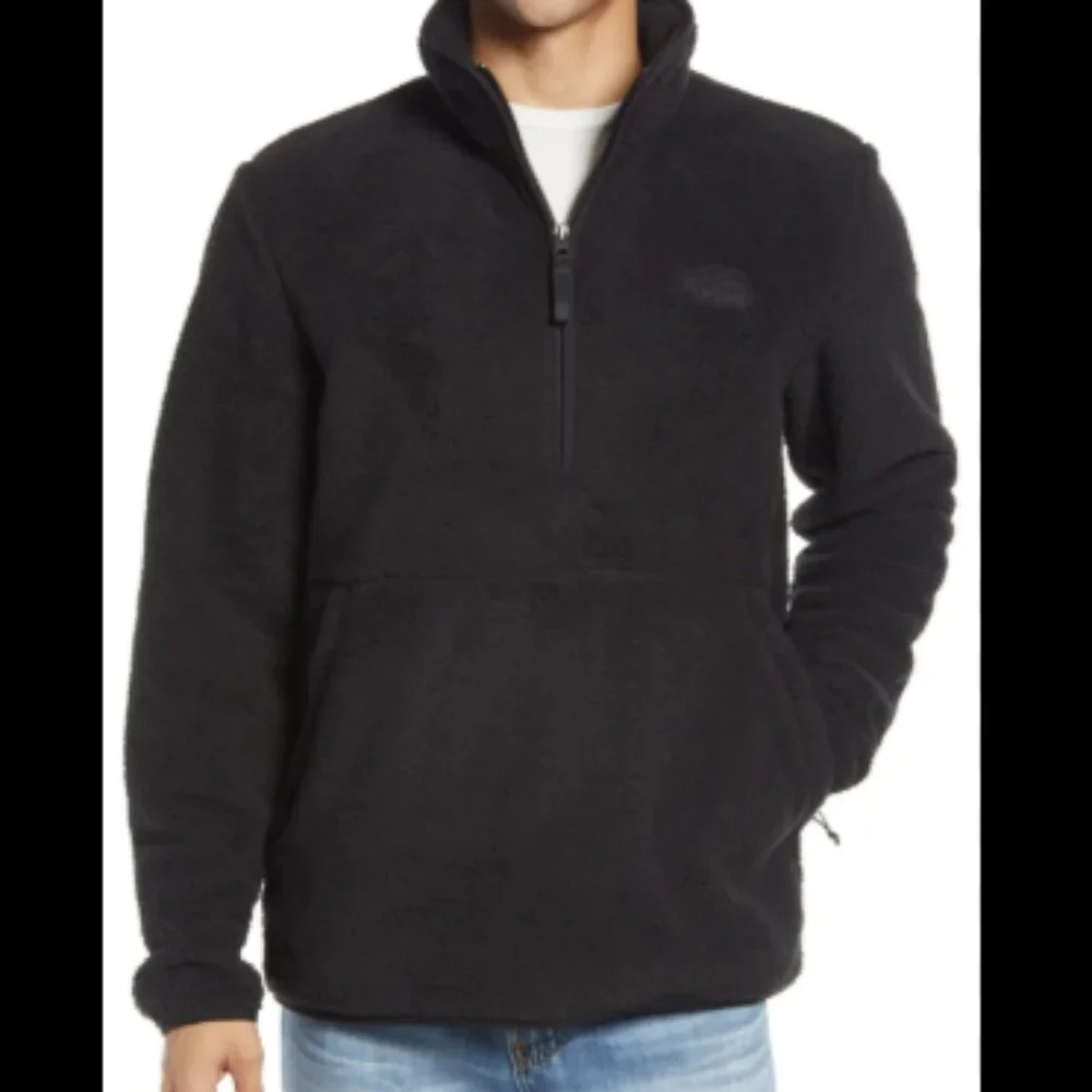 The North Face Dunraven Sherpa 1/4-Zip Fleece Jacket, Black - Mens XL